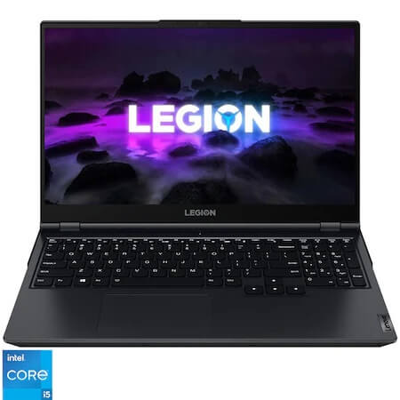 Laptop Gaming Legion 5 15ITH6H cu procesor Intel Core i5-11400H, 15.6", Full HD, 165Hz, 16GB, 512 SSD, NVIDIA RTX 3060 6GB, NO OS