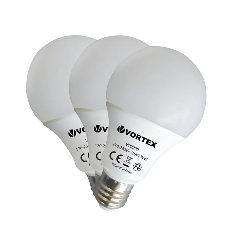 Vortex Set 3 becuri LED VO2200, 15W, Lumina calda