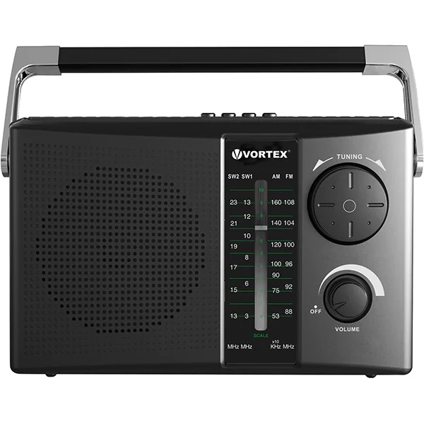 Vortex VO2606, Radio AM/FM, Bluetooth, USB, Baterii R20 x 2, Negru