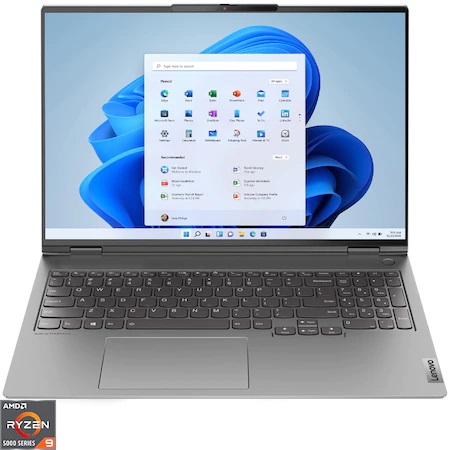 Laptop Lenovo ThinkBook 16p G2 ACH cu procesor AMD Ryzen 9 5900HX, 16", WQXGA, 32GB, 1TB SSD, NVIDIA GeForce RTX 3060 6GB, Windows 11 Pro,Grey