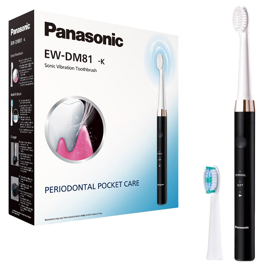 Panasonic EW-DM81-K503 Periuta de dinti, Sonic vibration, 31.000 oscilatii, negru