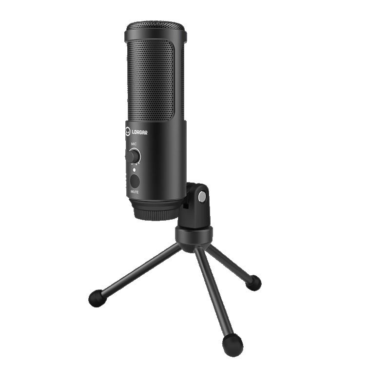 Microfon Profesional Lorgar Voicer 521 cu trepied, Negru