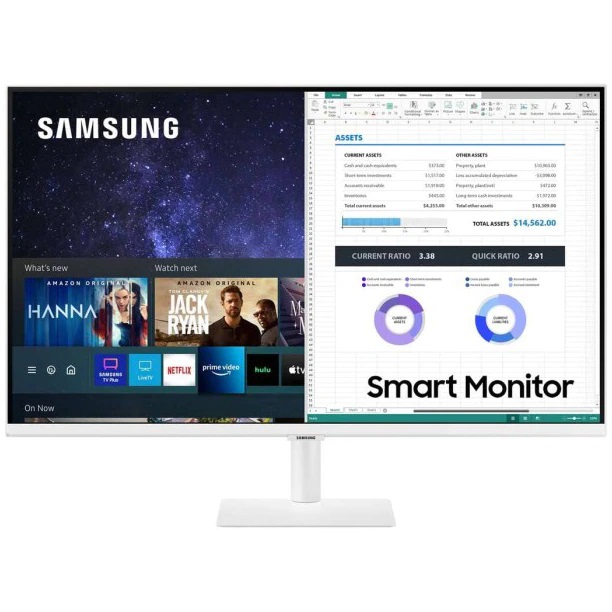 Samsung LS32AM501NUXEN, Monitor LED 32", Full HD, 60Hz, Flicker Free HDR10, alb