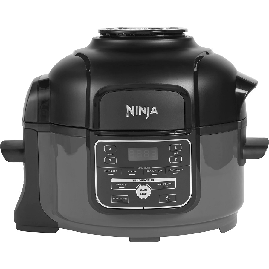 Ninja OP100EU, Multicooker 6 in 1, 4.7l, oala electrica sub presiune si friteuza cu aer, Negru-Gri