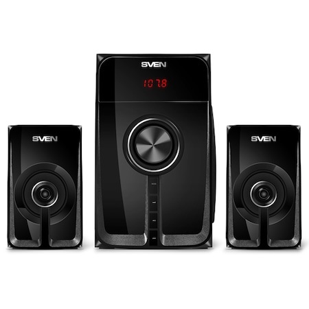 SVEN MS-307, Sistem audio 2.1, 20W + 2 x 10W, Bluetooth, Radio FM, USB, SD Card, Black 